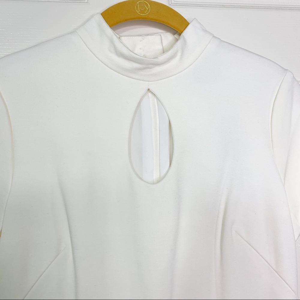 Drew Anthro Ivory Mock Neck Keyhole Bodycon Dress - Picture 3 of 7